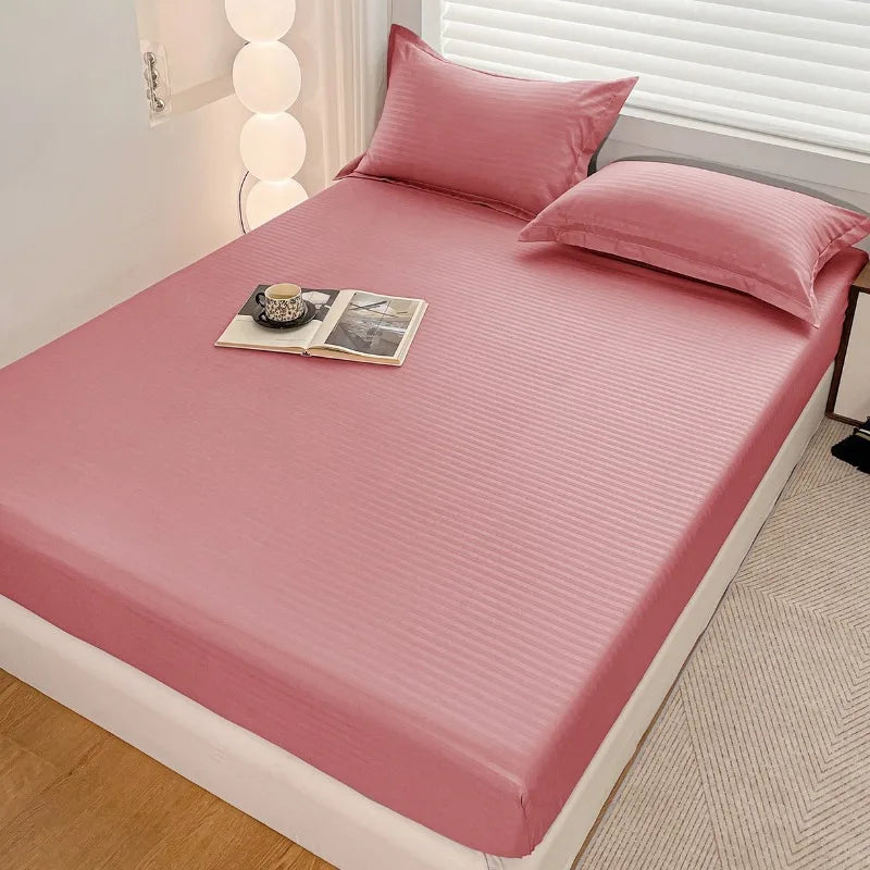 solid textured fitted sheet SET