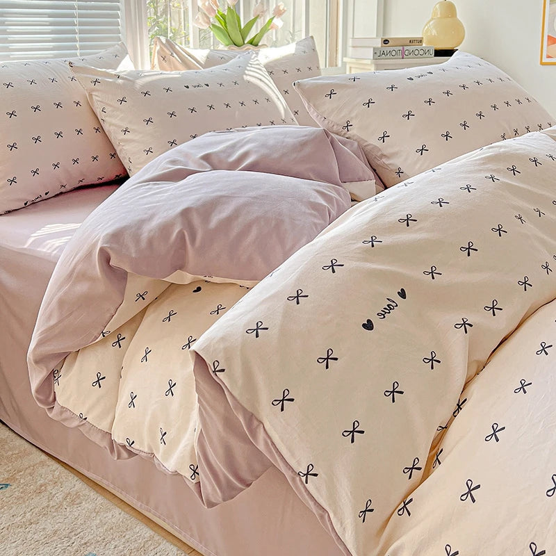 simple double sided pattern duvet cover