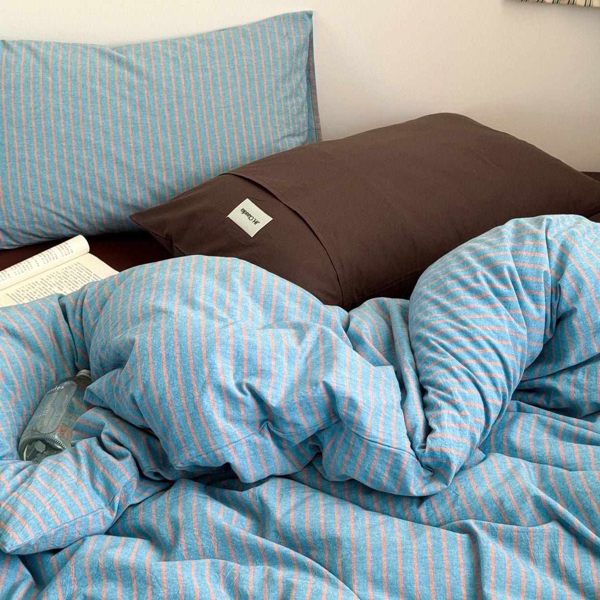 plain stripes duvet sets