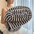 striped throw blanket