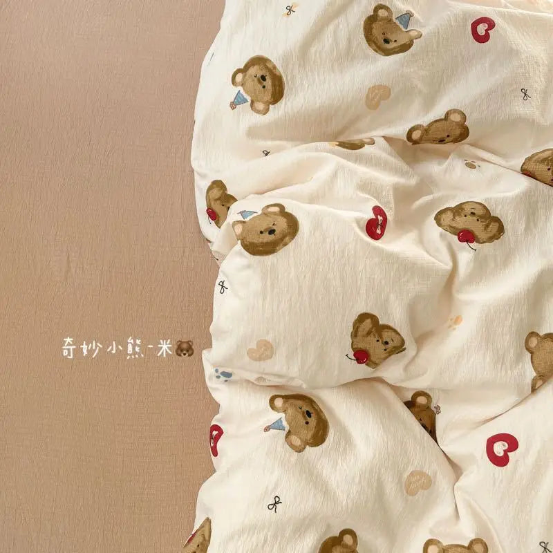 watercolor animals duvet set