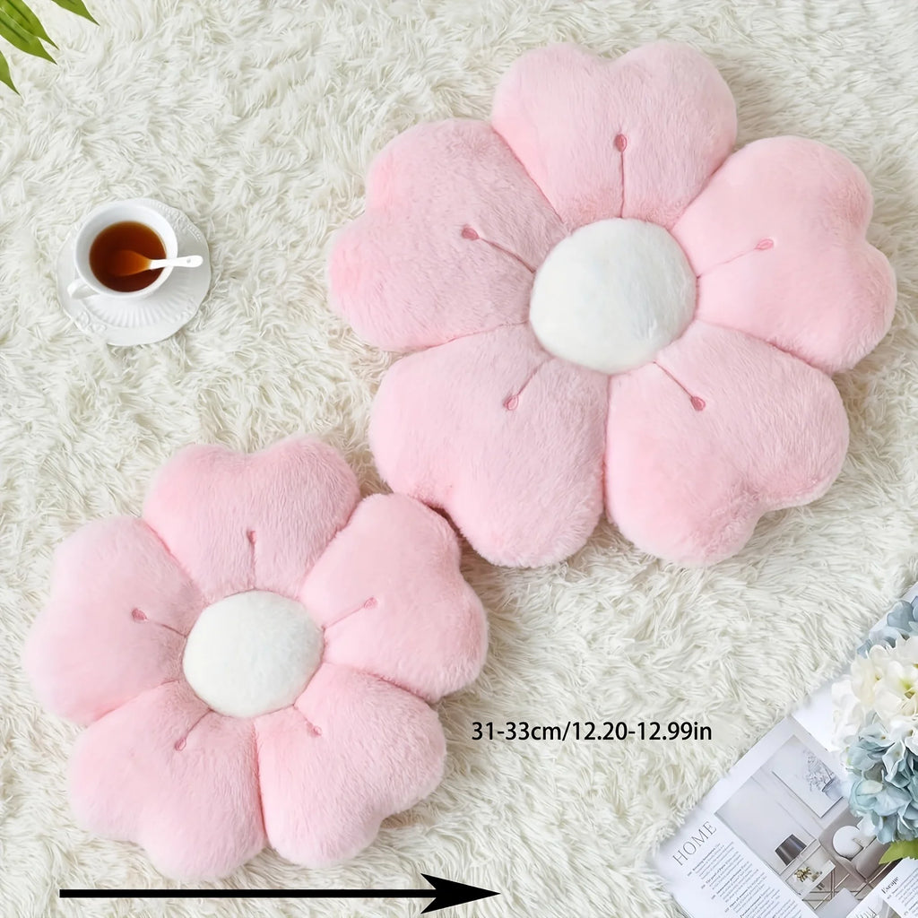 plush flower pillow