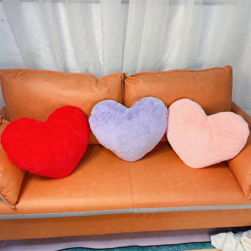 plush pink heart pillow