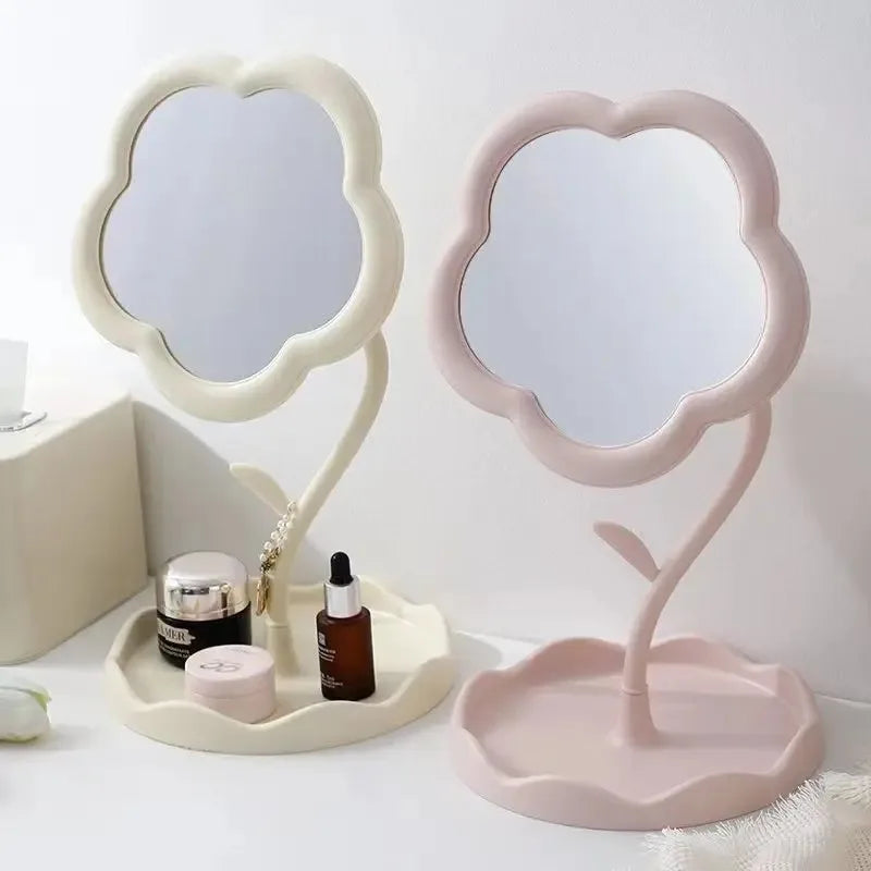 desktop flower mirror