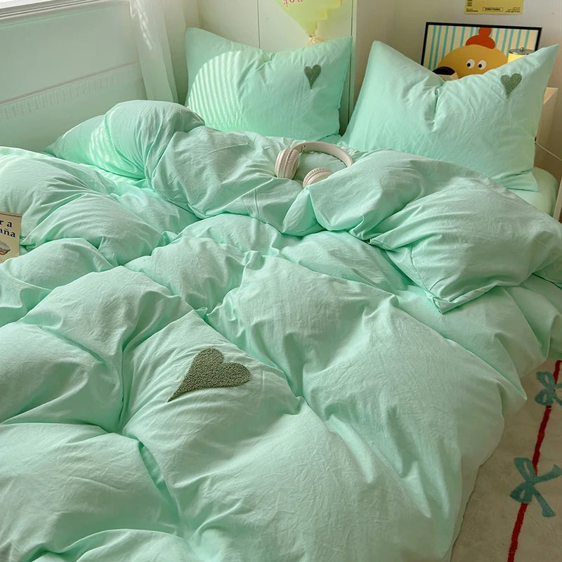 yarn hearts bedding