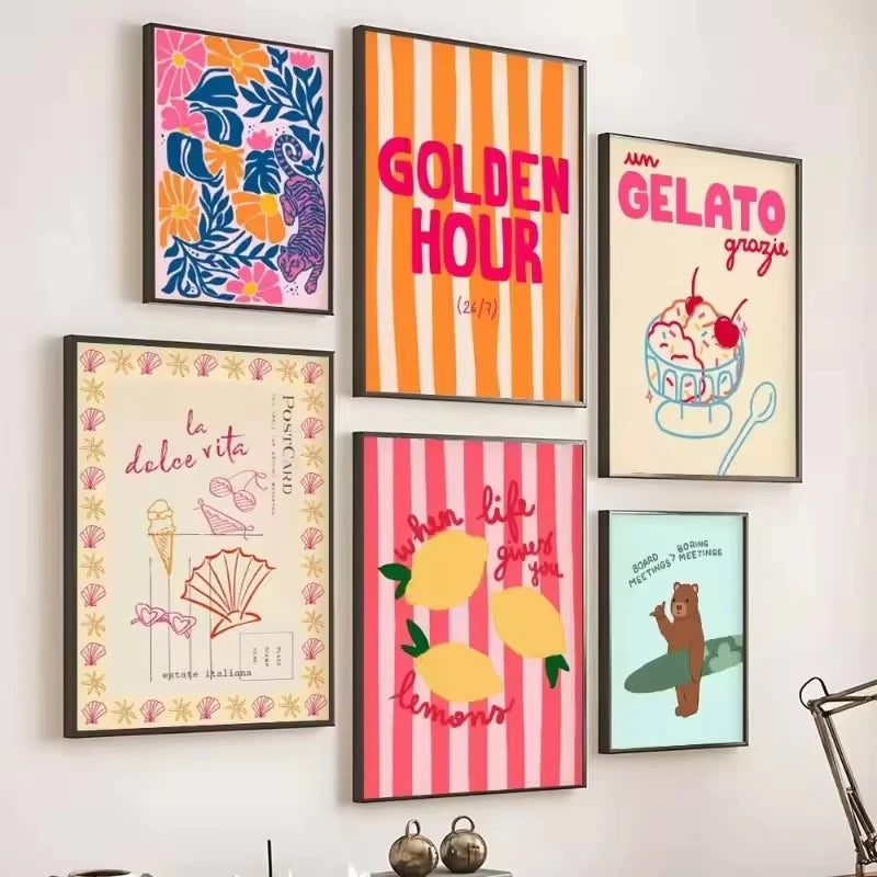 tropical beach print posters