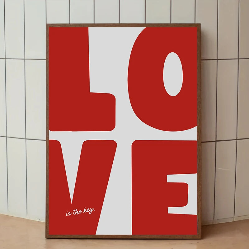 love wall canvas print - frameless