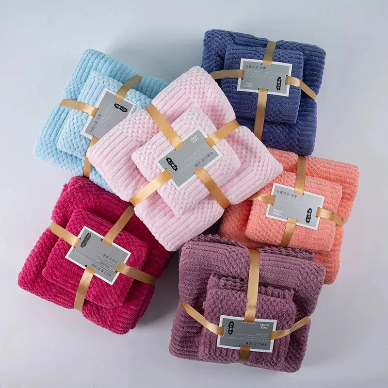 basic hand towel + bath towel set