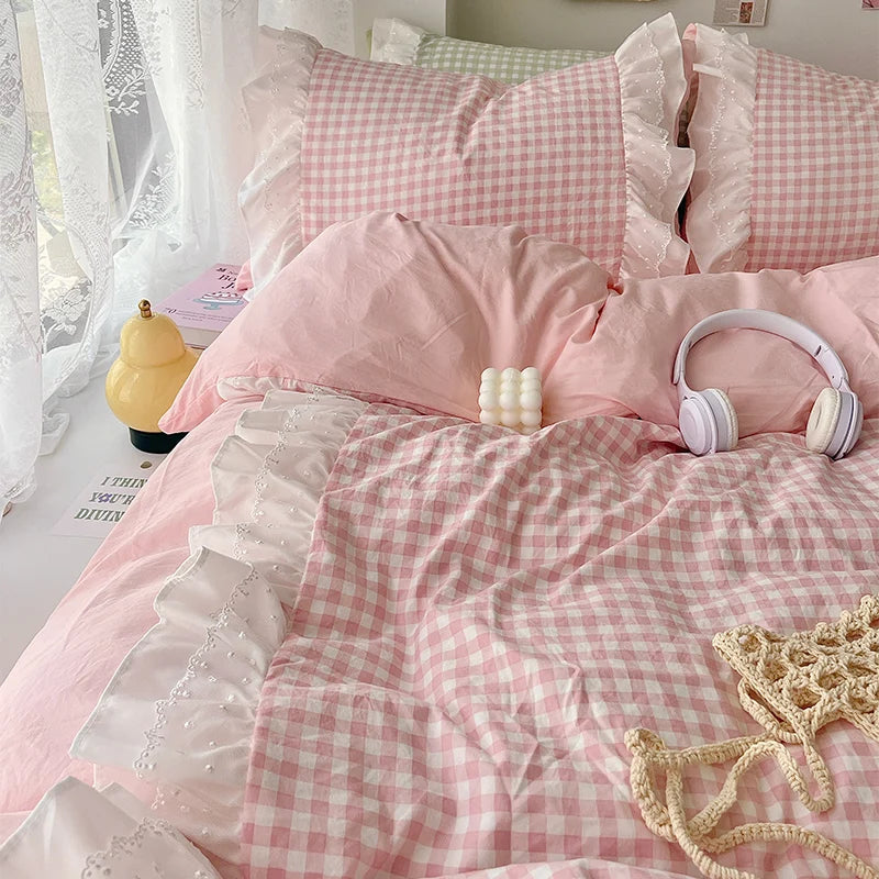pink or blue dorthy duvet set