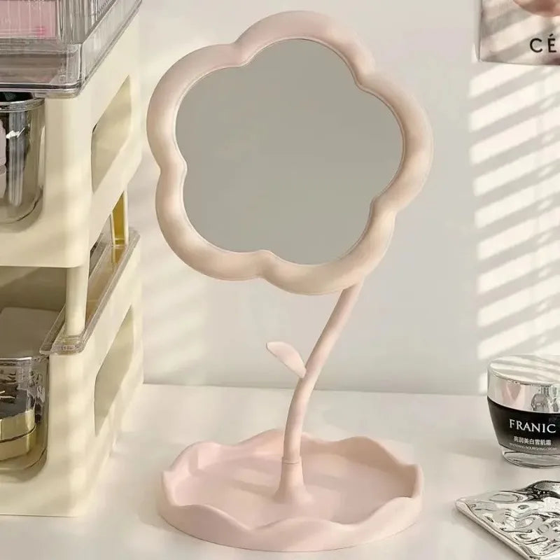desktop flower mirror