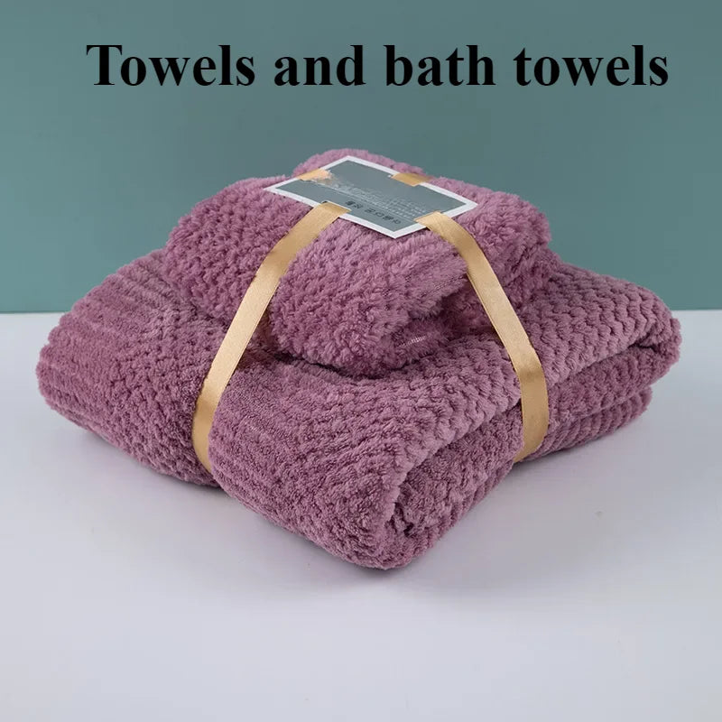 basic hand towel + bath towel set