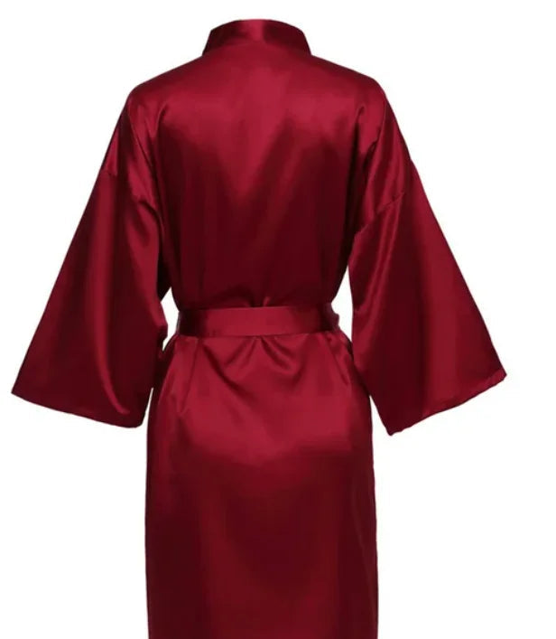 midi satin robe