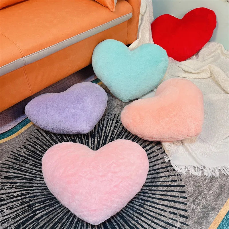 plush pink heart pillow