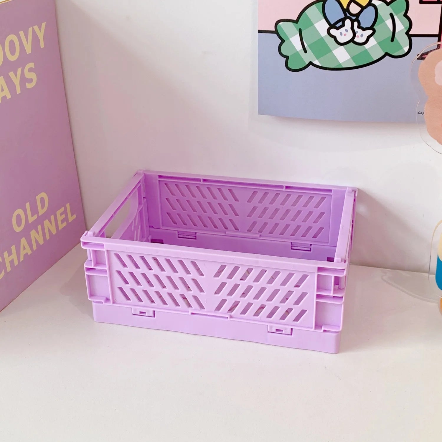mini colorful milk crate organizers