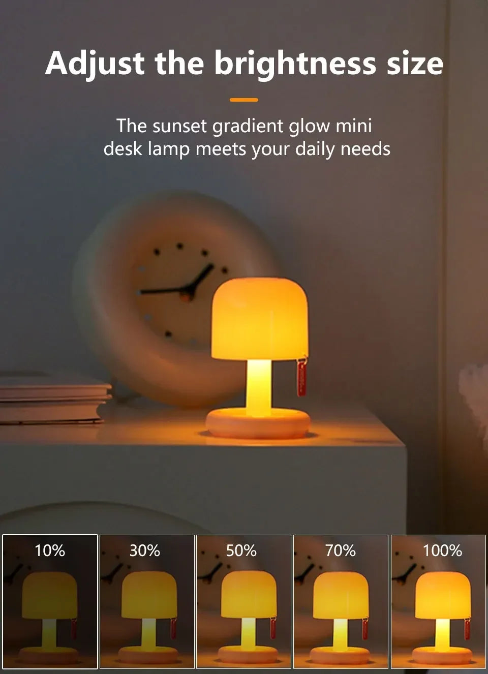 mini sunset mushroom lamp