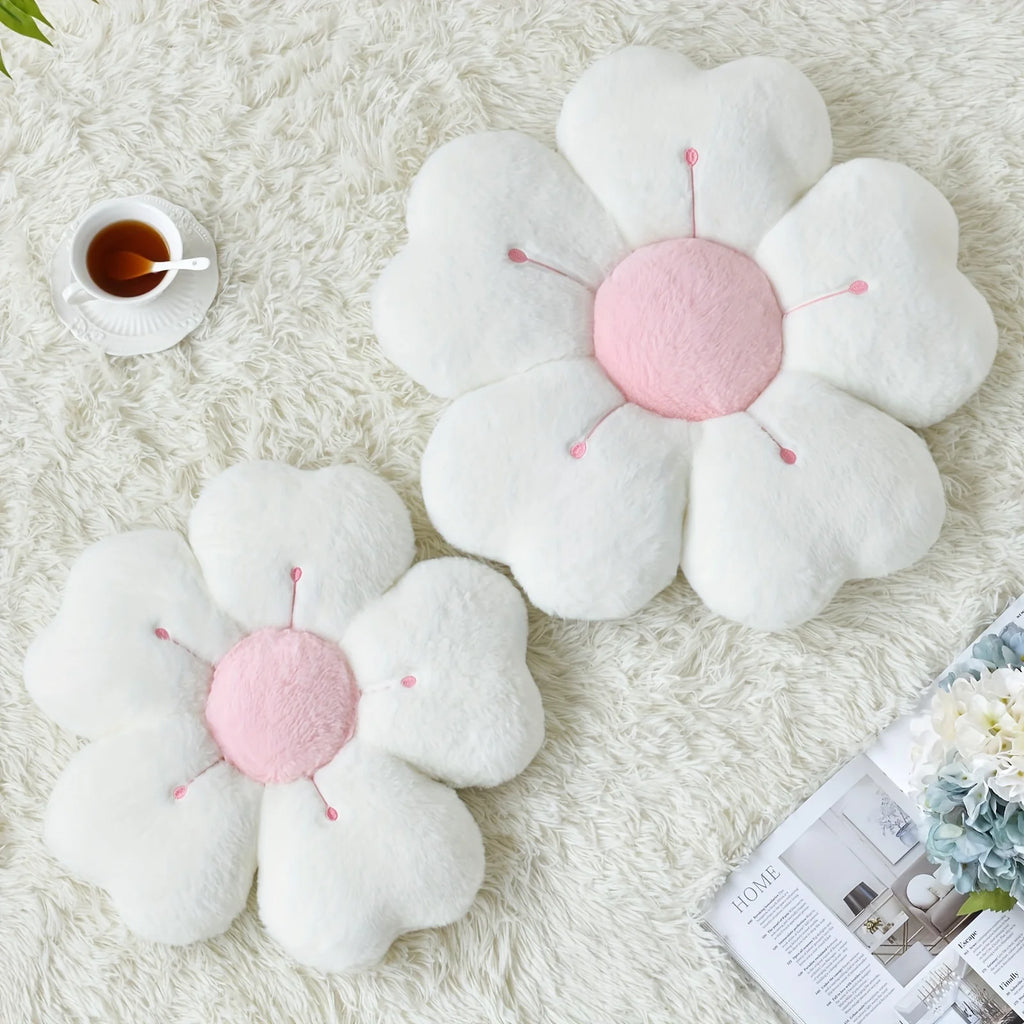 plush flower pillow