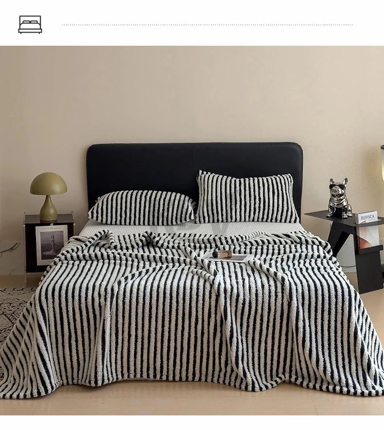 striped throw blanket