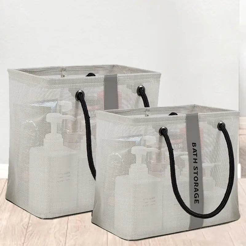 structured shower tote
