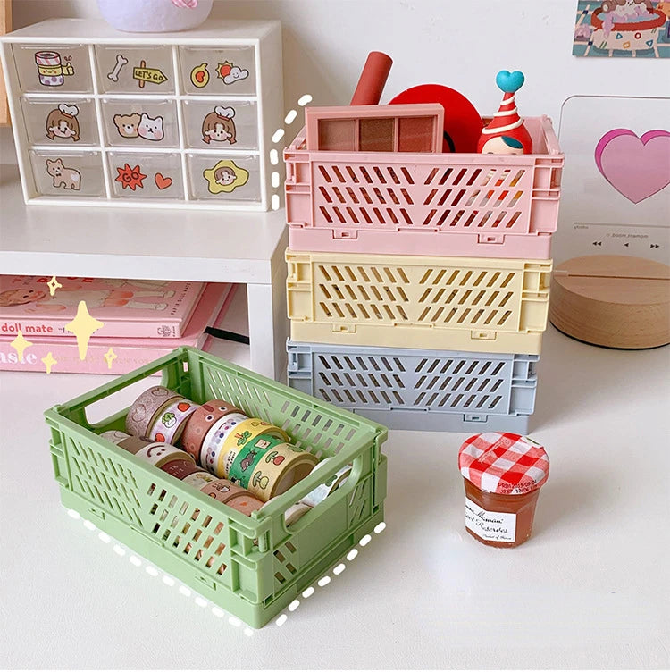 mini colorful milk crate organizers