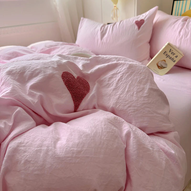 yarn hearts bedding