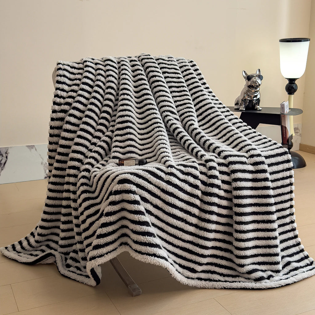 striped throw blanket