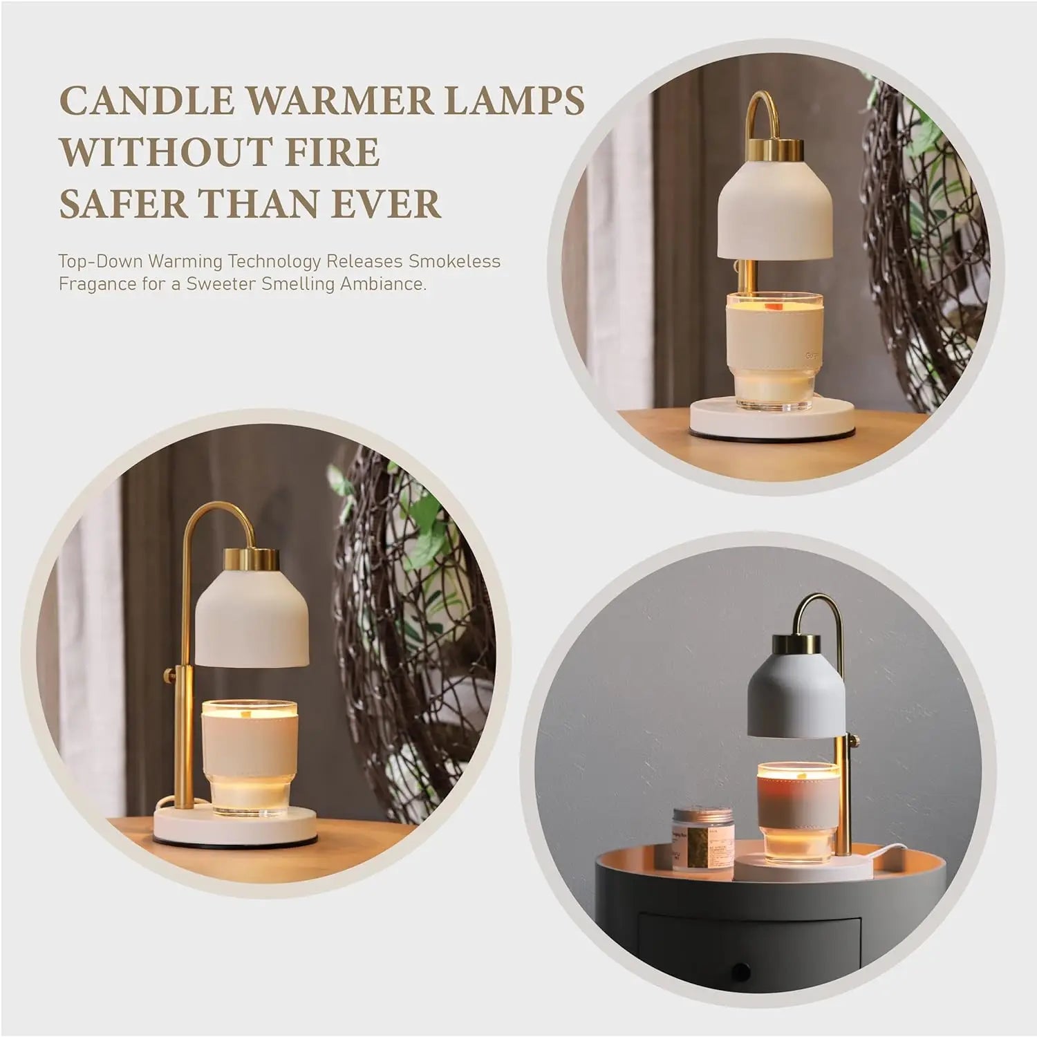 dimmable candle warmer, bulbs included