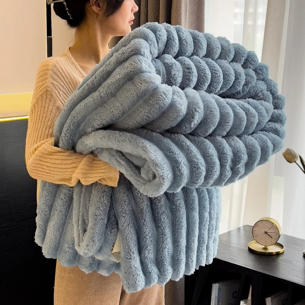textured stripes throw blanket