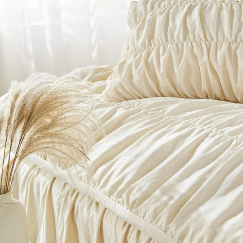 bohemian pleated duvet cover- 3 set