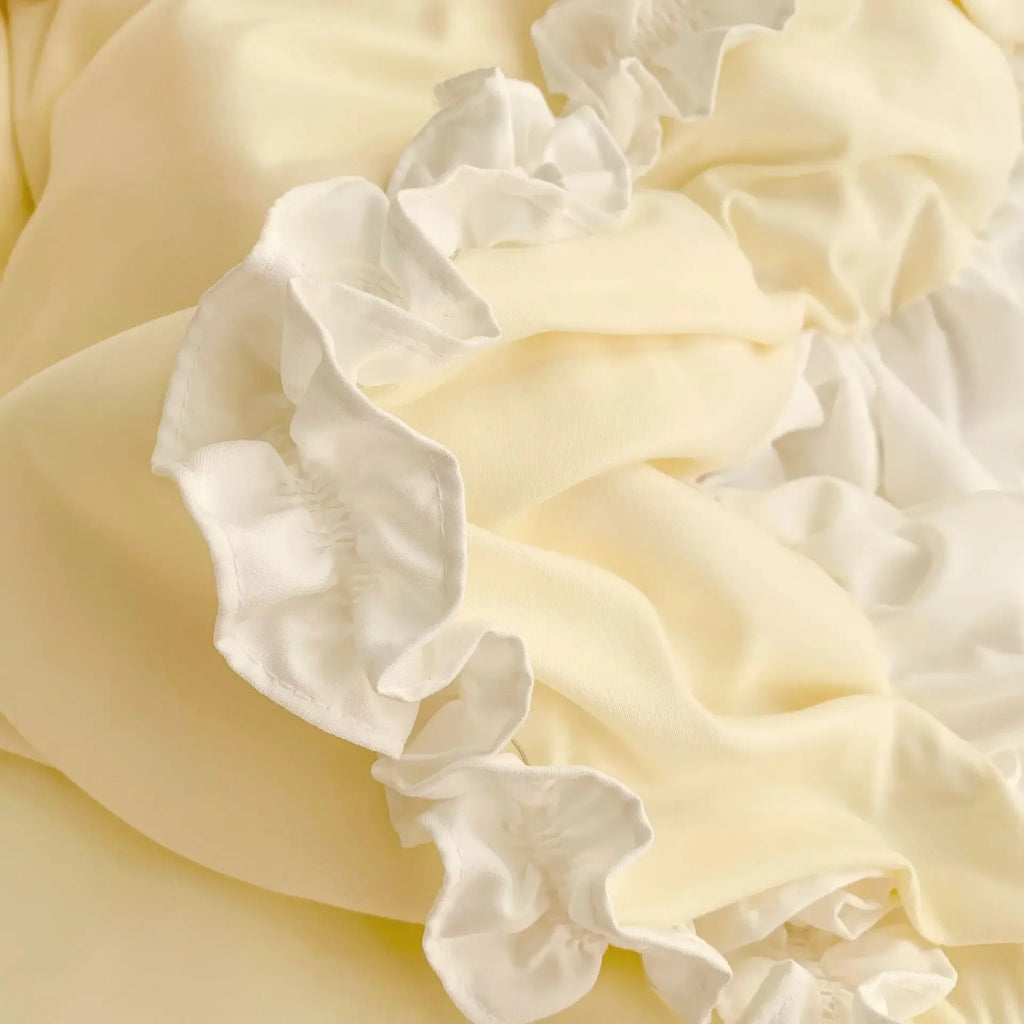 double lace ruffle duvet sets