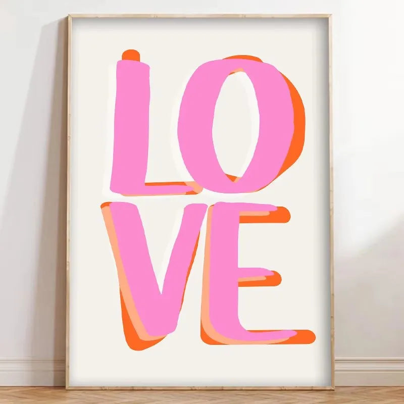 love wall canvas print - frameless