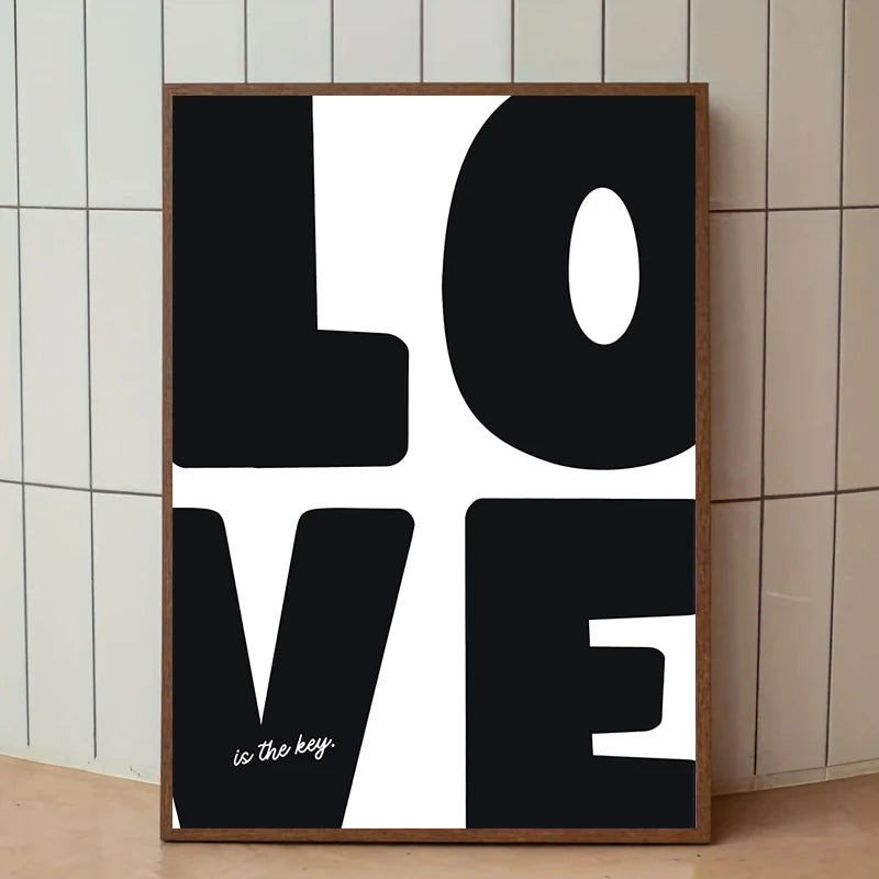 love wall canvas print - frameless