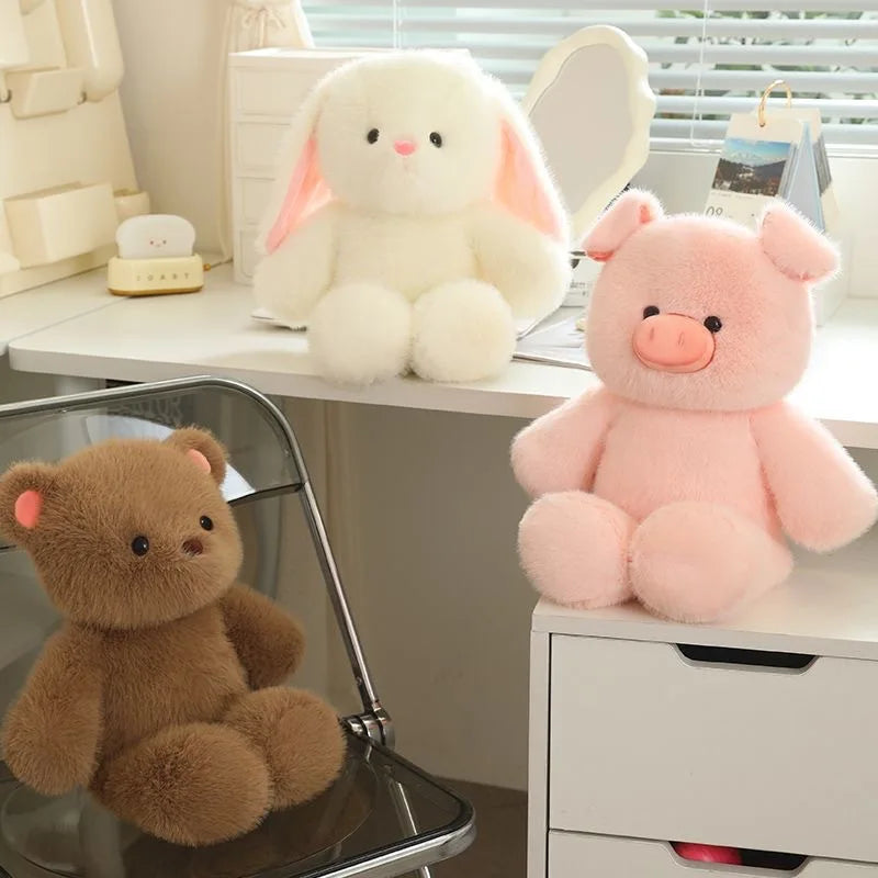 bunny bear piggy stuffies