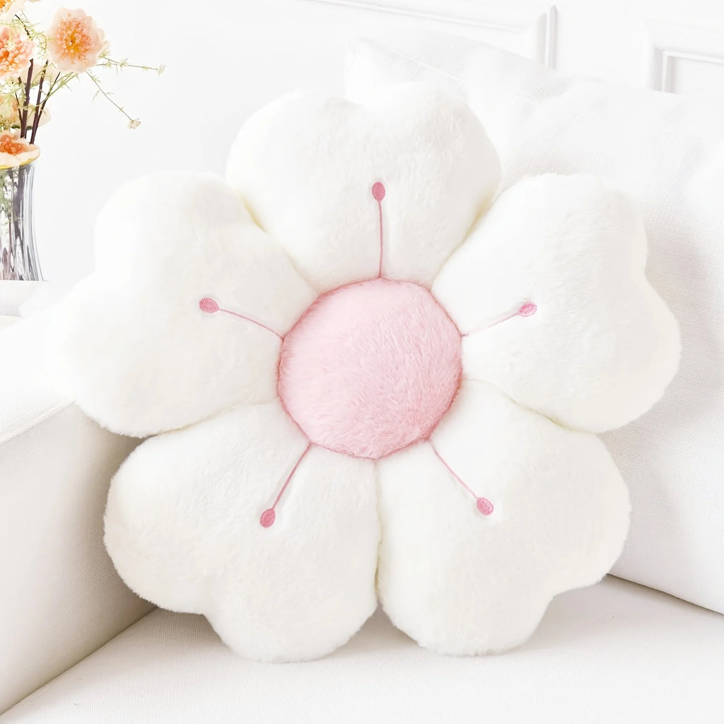 plush flower pillow