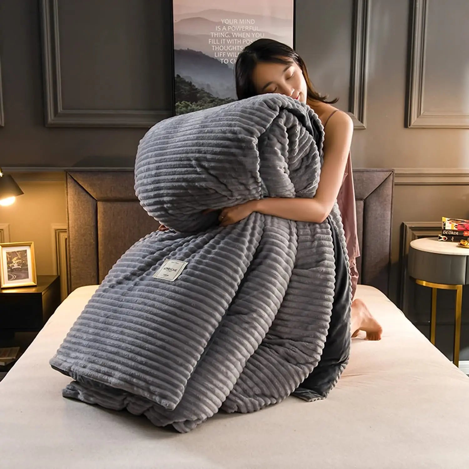 fuzzy corduroy duvet cover set