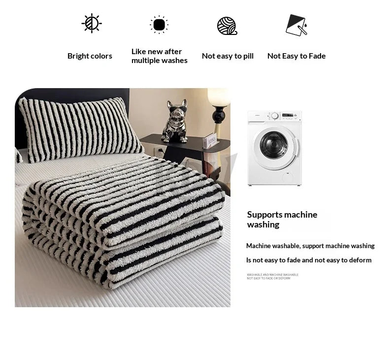 striped throw blanket