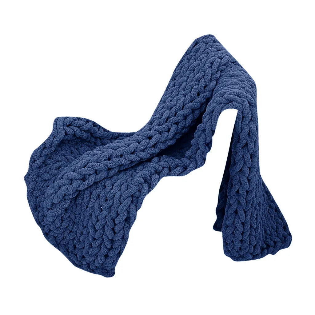 large stitch knit blanket