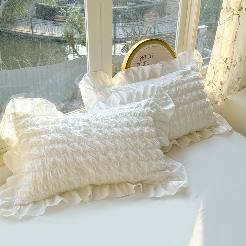 waffle lace duvet bedding