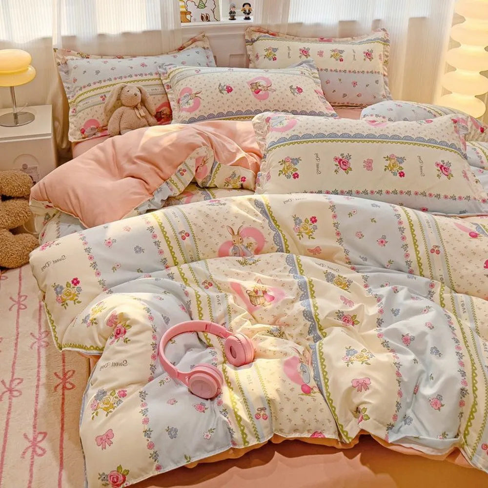 cute printed graphic duvet sets
