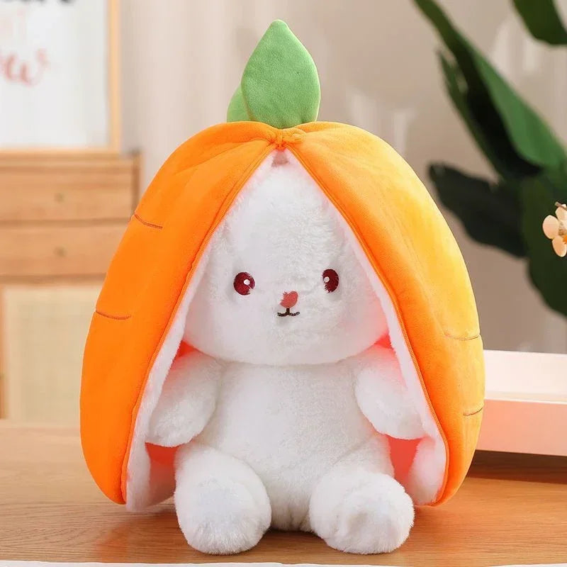 strawberry + carrot bunny stuffies