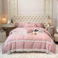 french lace chiffon linen duvet set