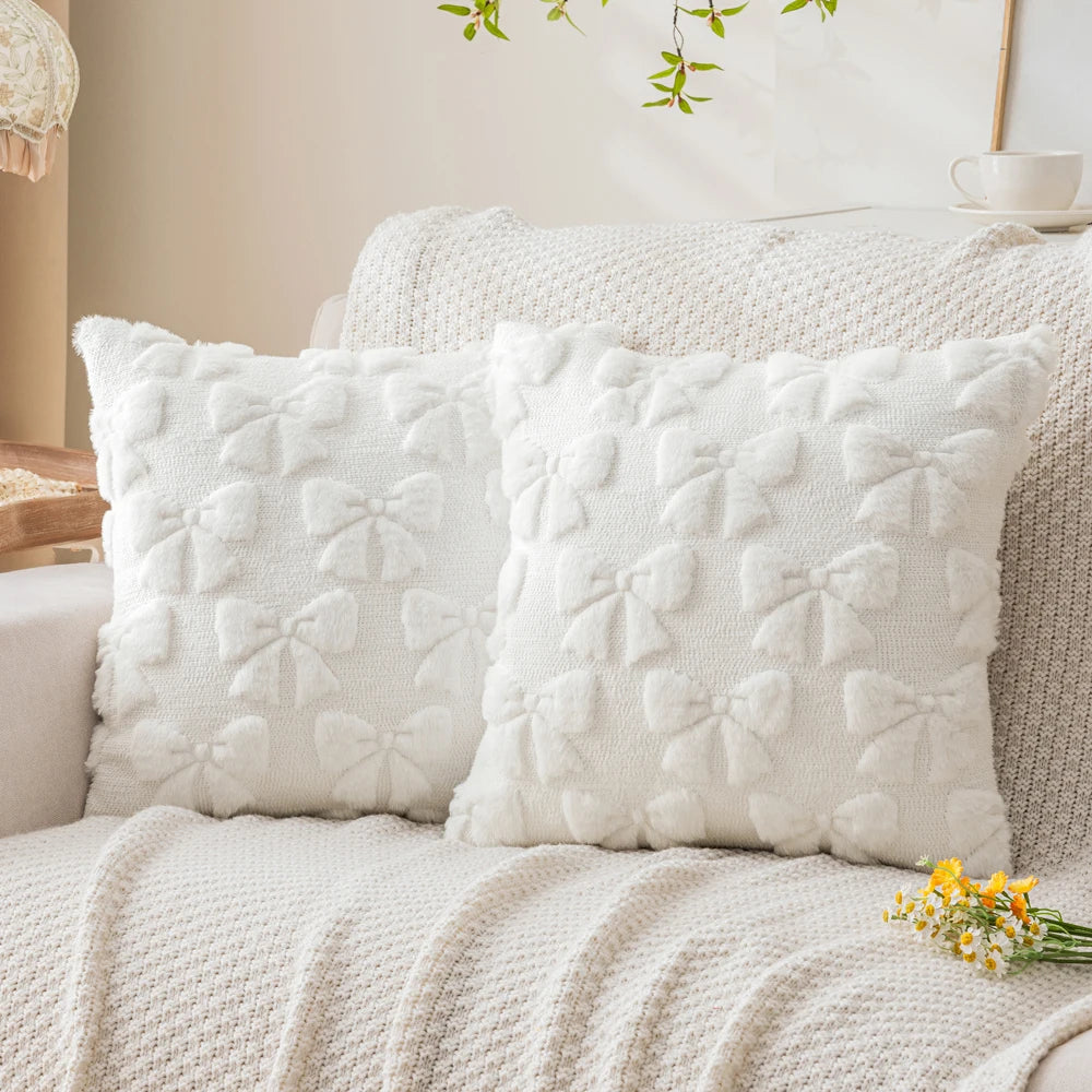 bow pillow covers