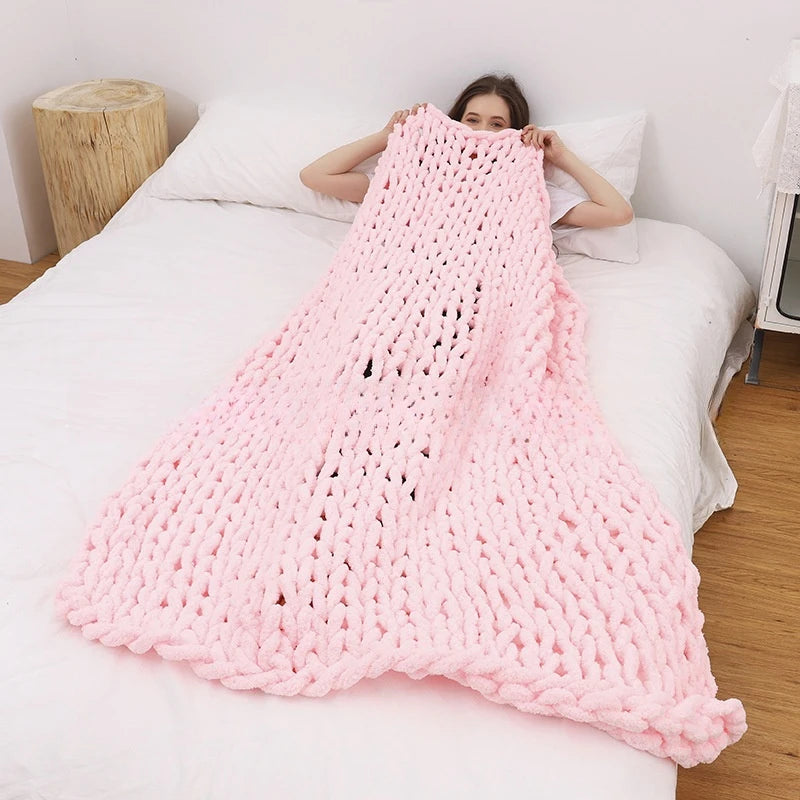 large stitch knit blanket