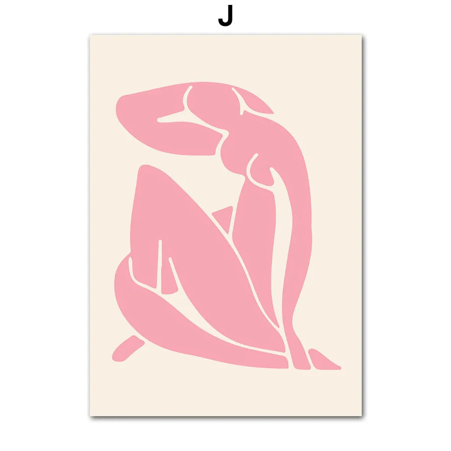 pink graphic print posters