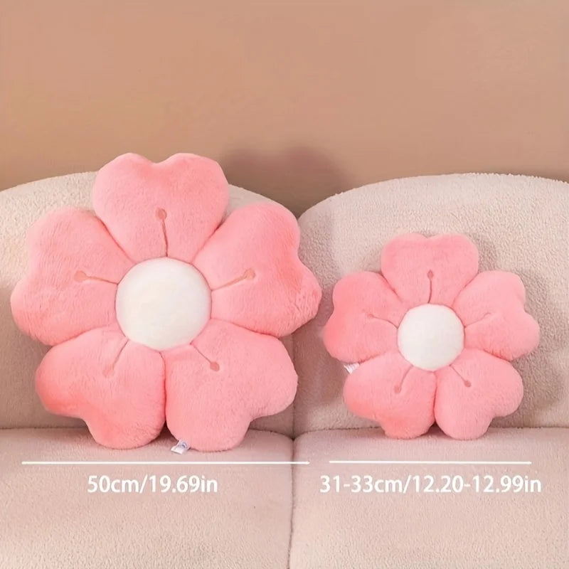 plush flower pillow