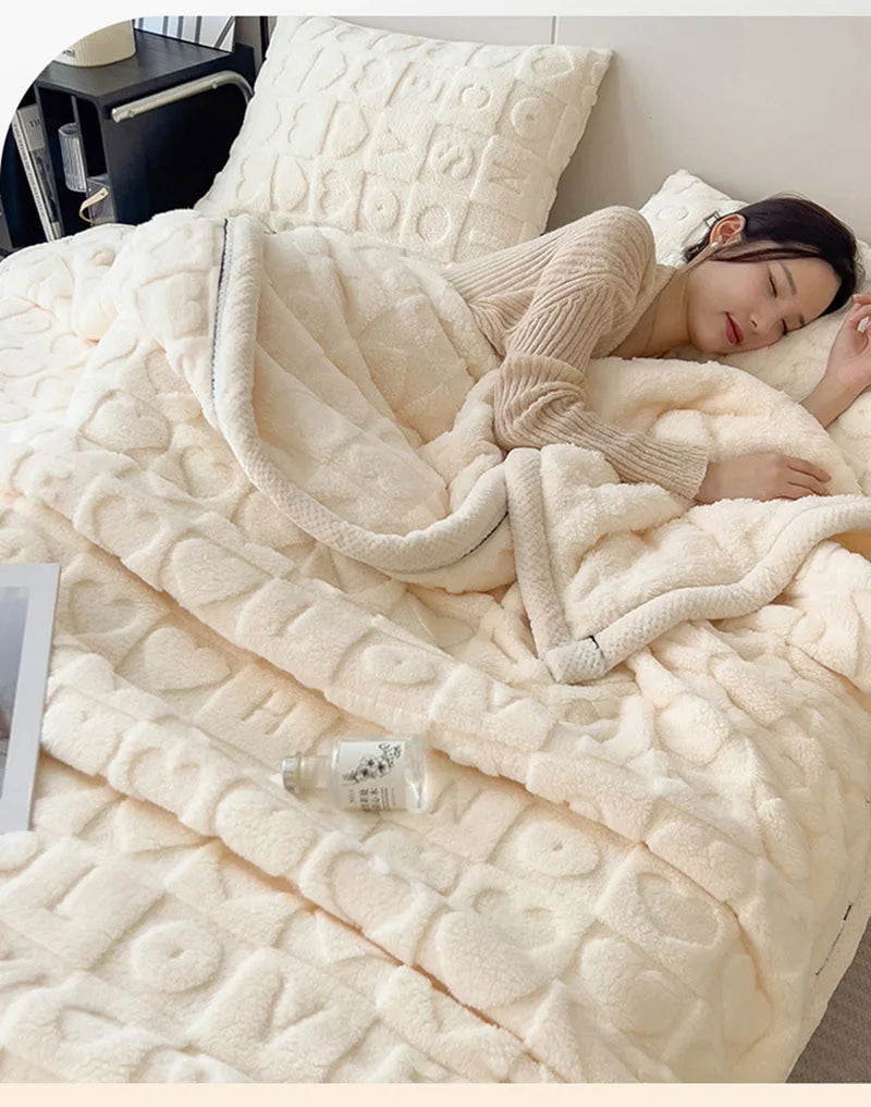 carved velvet plush blanket