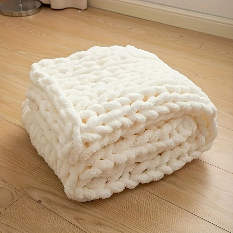 large stitch knit blanket
