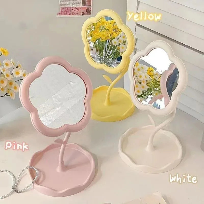 desktop flower mirror