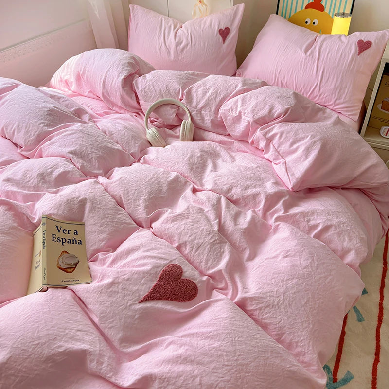 yarn hearts bedding
