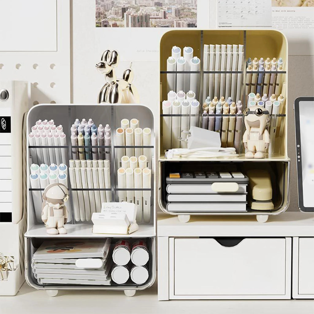 white tall desk organizer