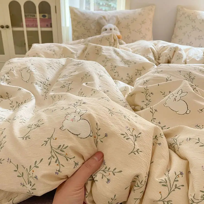 watercolor animals duvet set